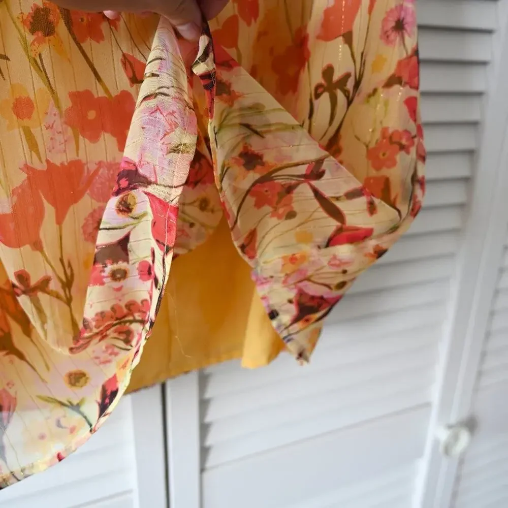 Walter Baker Size 4 NWT Floral Yellow Tulip Adriana Dress | Size 4 - Picture 7 of 11